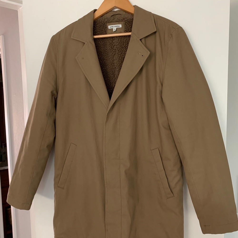 Banks Journal Sherpa lined coat, tan, s Med